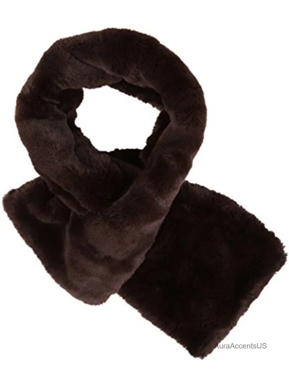 Faux Fur Loop Scarf Wrap Long Rectangle Warm Cozy Winter